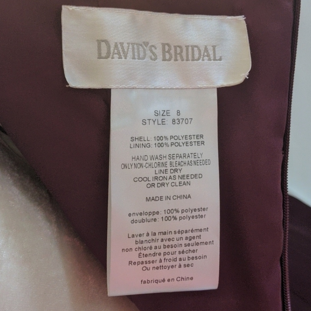 Purple POCKETED strapless satin style dress! - Picture 7 of 7